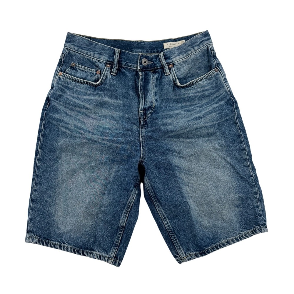 AllSaints Alva Denim Shorts Mens W30 Blue Excellent Medium Wash ME031W
